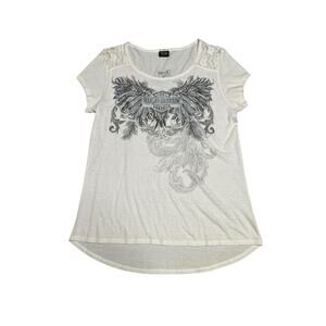 Harley-Davidson‎ Women's Silver Logo Graphic Lace T-Shirt - Rockford, IL - XL